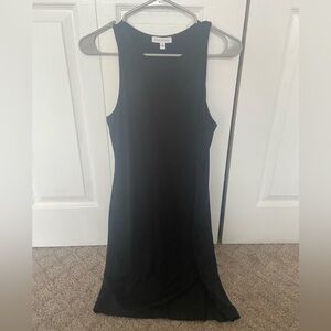 Simple black mini dress